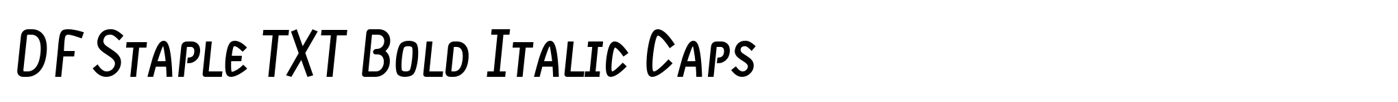 DF Staple TXT Bold Italic Caps image